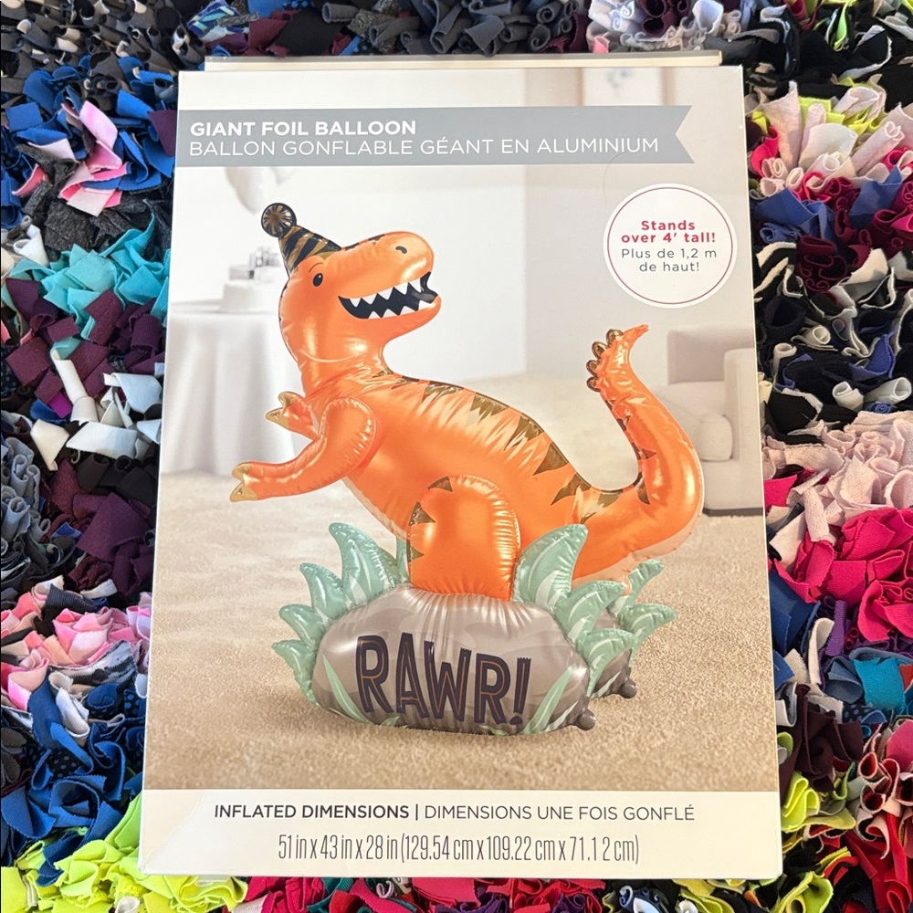 🆕American Greetings Giant Foil Dinosaur Balloon - Picture 2 of 6